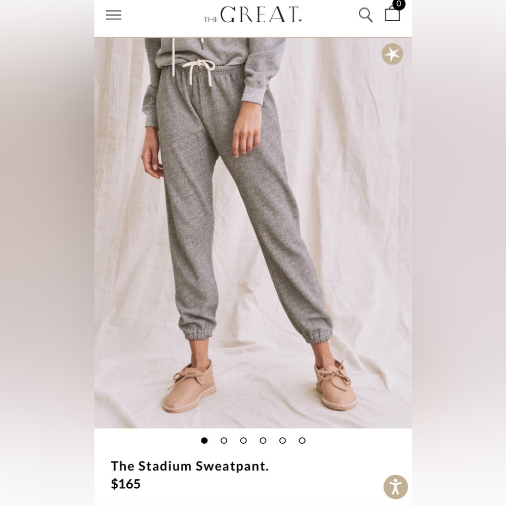 THE GREAT sweatpants heathered Grey size 0
